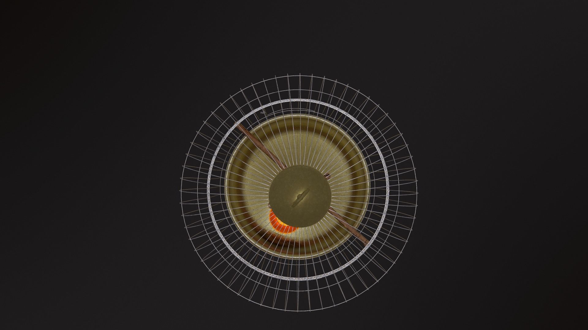 Bird cage PBR 3D model with Texture for Games and Films Low-poly 3D model_8