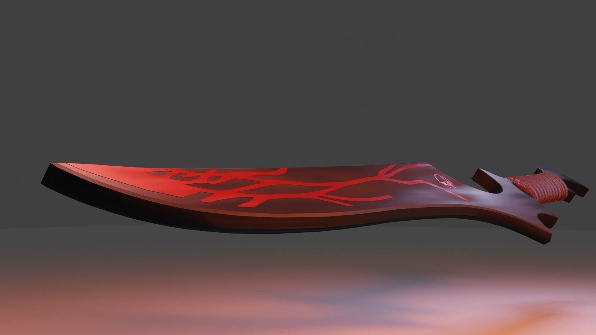 machete sword 3D model_2