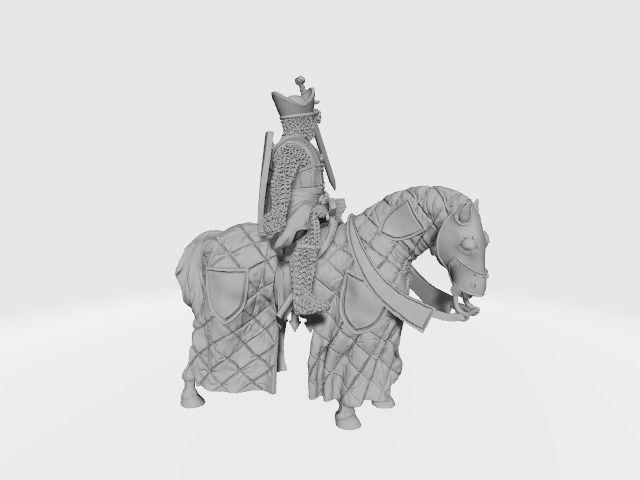 Danish Bishop Absalon Medieval knight preaching from horse 3D print model_4