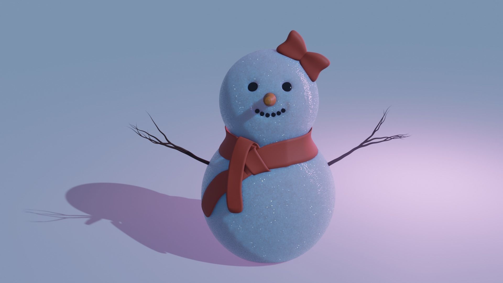 Snowman  Free 3D model Free 3D model_1