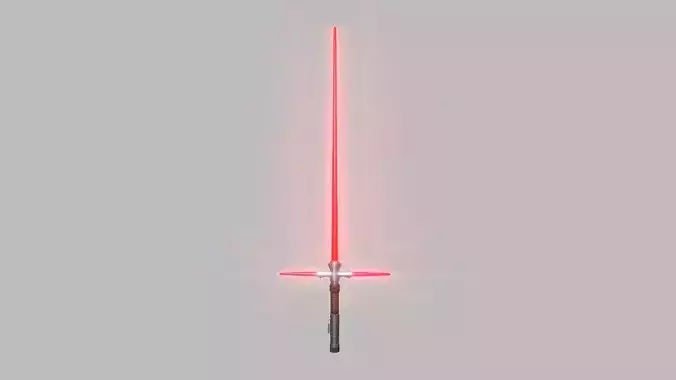Star Wars Lightsaber Crossguard 01 Red - SciFi Weapon Low-poly 3D model Star Wars Lightsaber Crossguard 01 Red - SciFi Weapon Low-poly 3D model