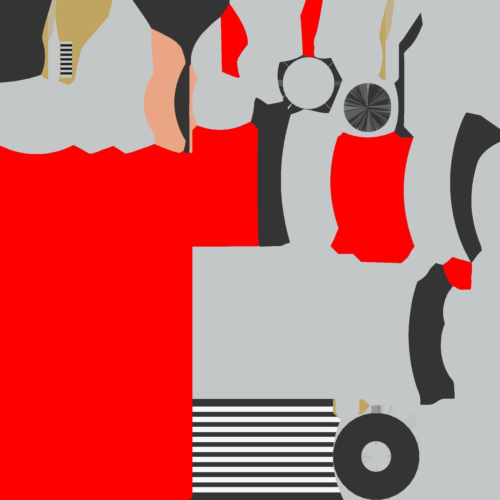 Star Wars Lightsaber Crossguard 01 Red - SciFi Weapon Low-poly 3D model_17