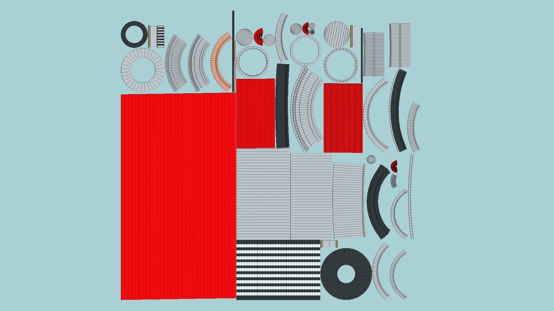 Star Wars Lightsaber Crossguard 01 Red - SciFi Weapon Low-poly 3D model_5