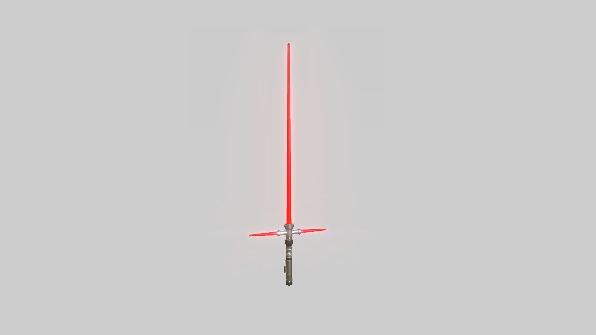 Star Wars Lightsaber Crossguard 01 Red - SciFi Weapon Low-poly 3D model_2
