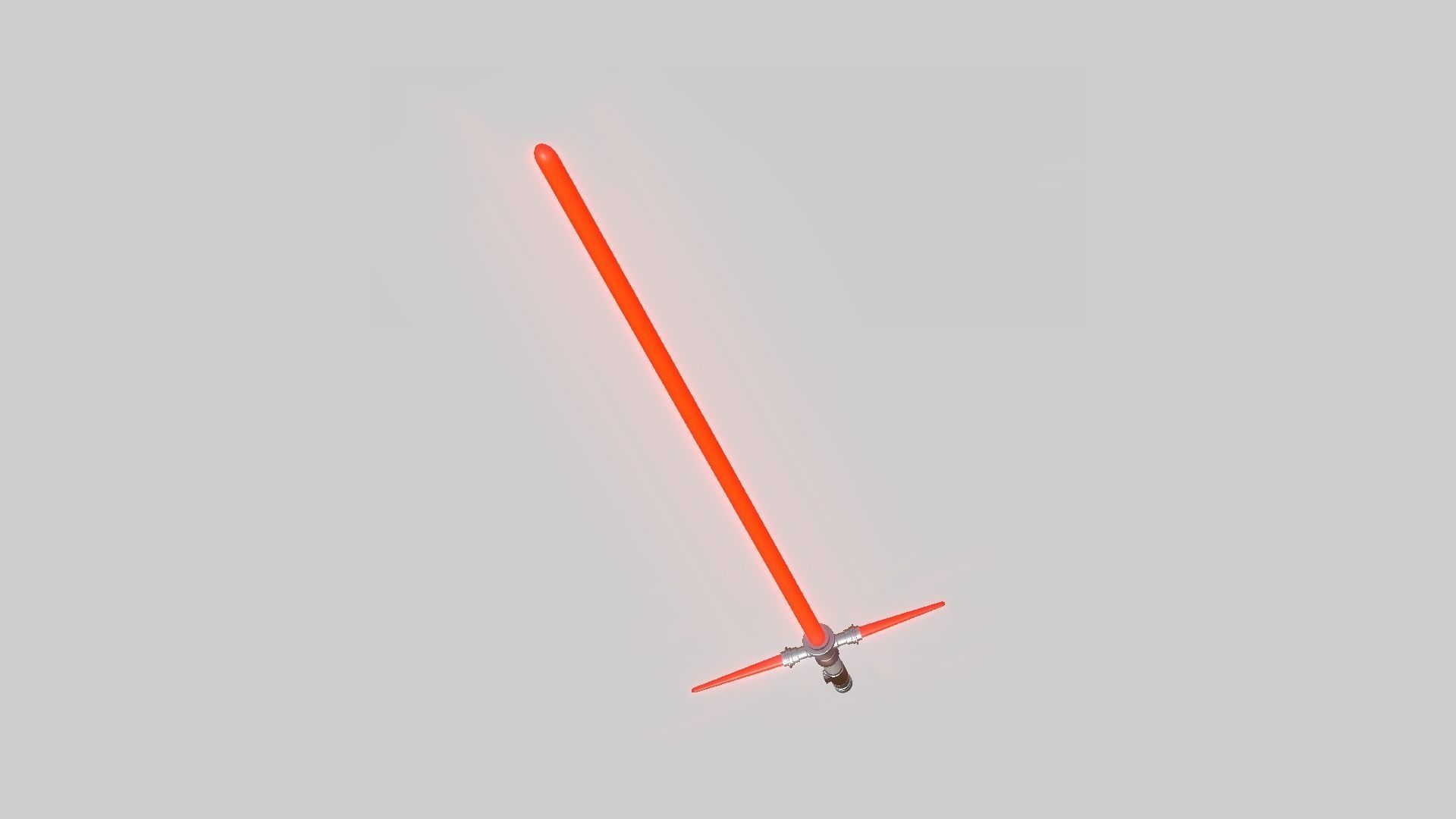 Star Wars Lightsaber Crossguard 01 Red - SciFi Weapon Low-poly 3D model_4
