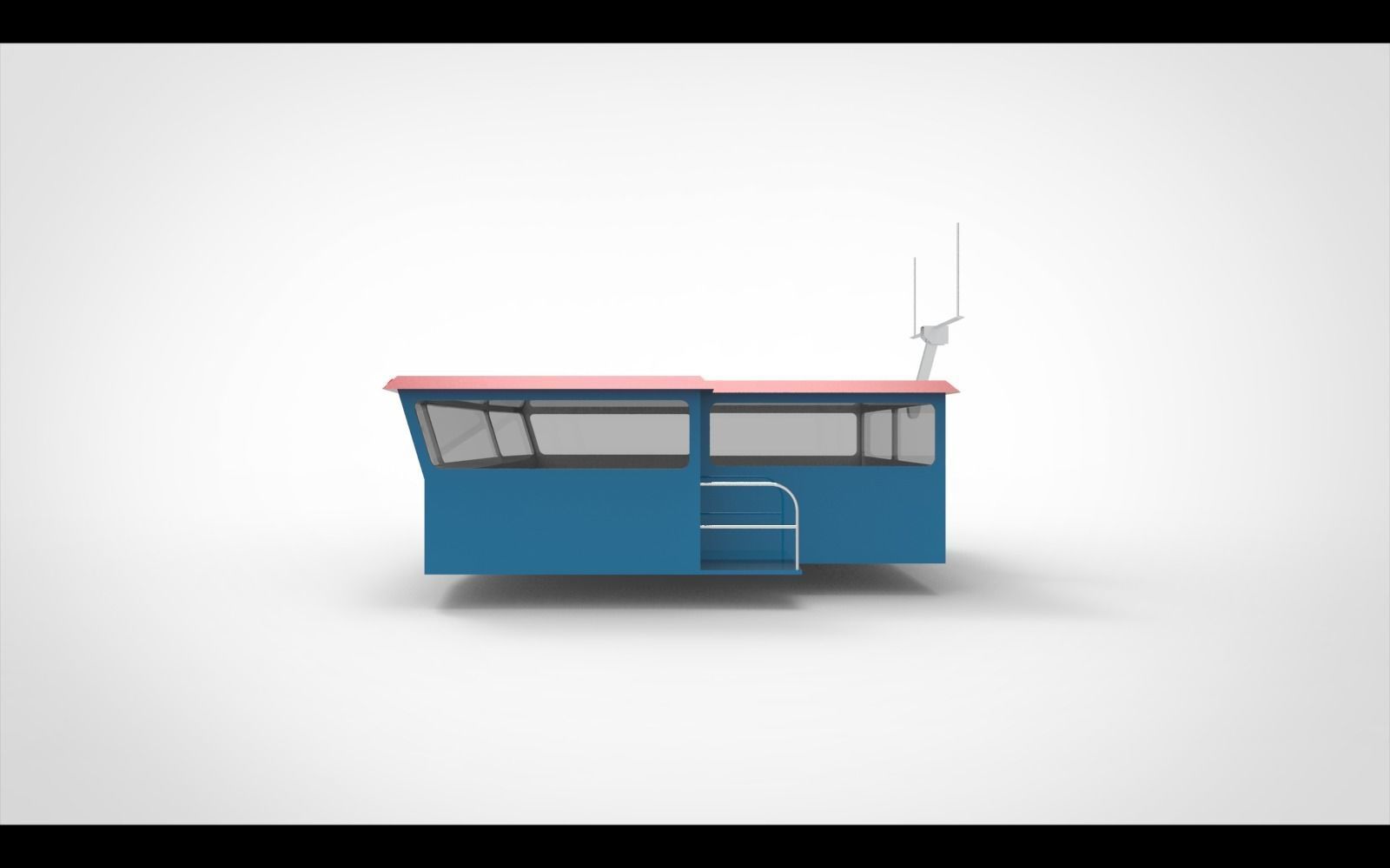 wheelhouse ship 3D model_2