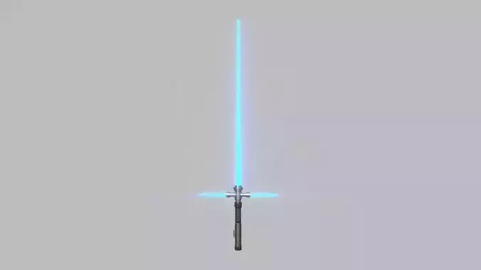Star Wars Lightsaber Crossguard 02 Blue - SciFi Weapon Low-poly 3D model Star Wars Lightsaber Crossguard 02 Blue - SciFi Weapon Low-poly 3D model
