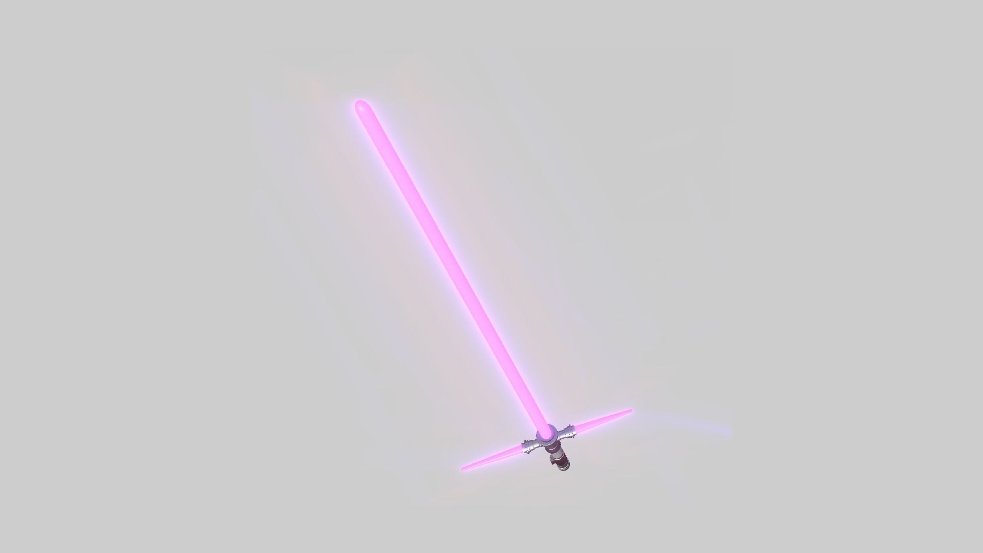 Star Wars Lightsaber Crossguard 03 Pink - SciFi Weapon Low-poly 3D model_3