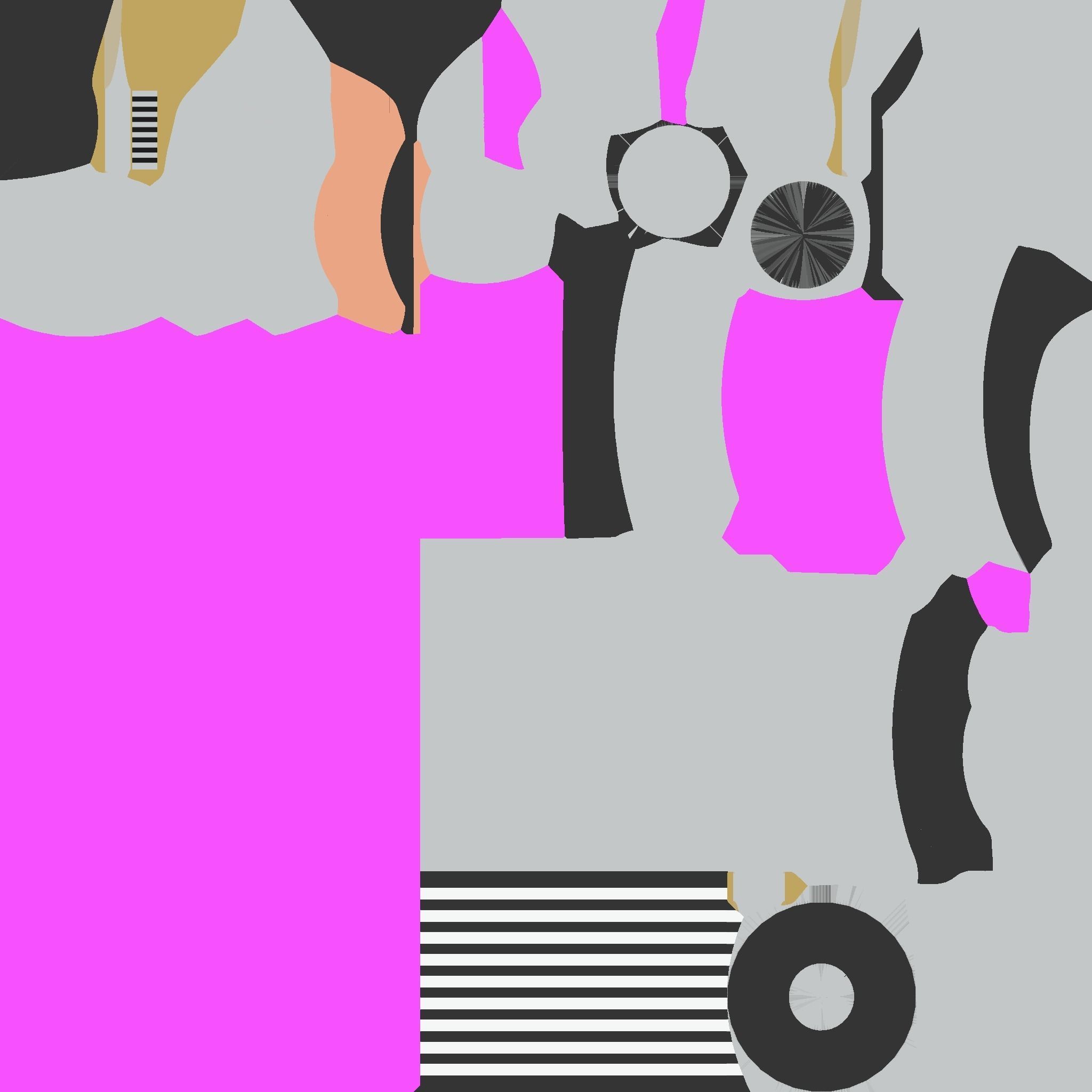 Star Wars Lightsaber Crossguard 03 Pink - SciFi Weapon Low-poly 3D model_16