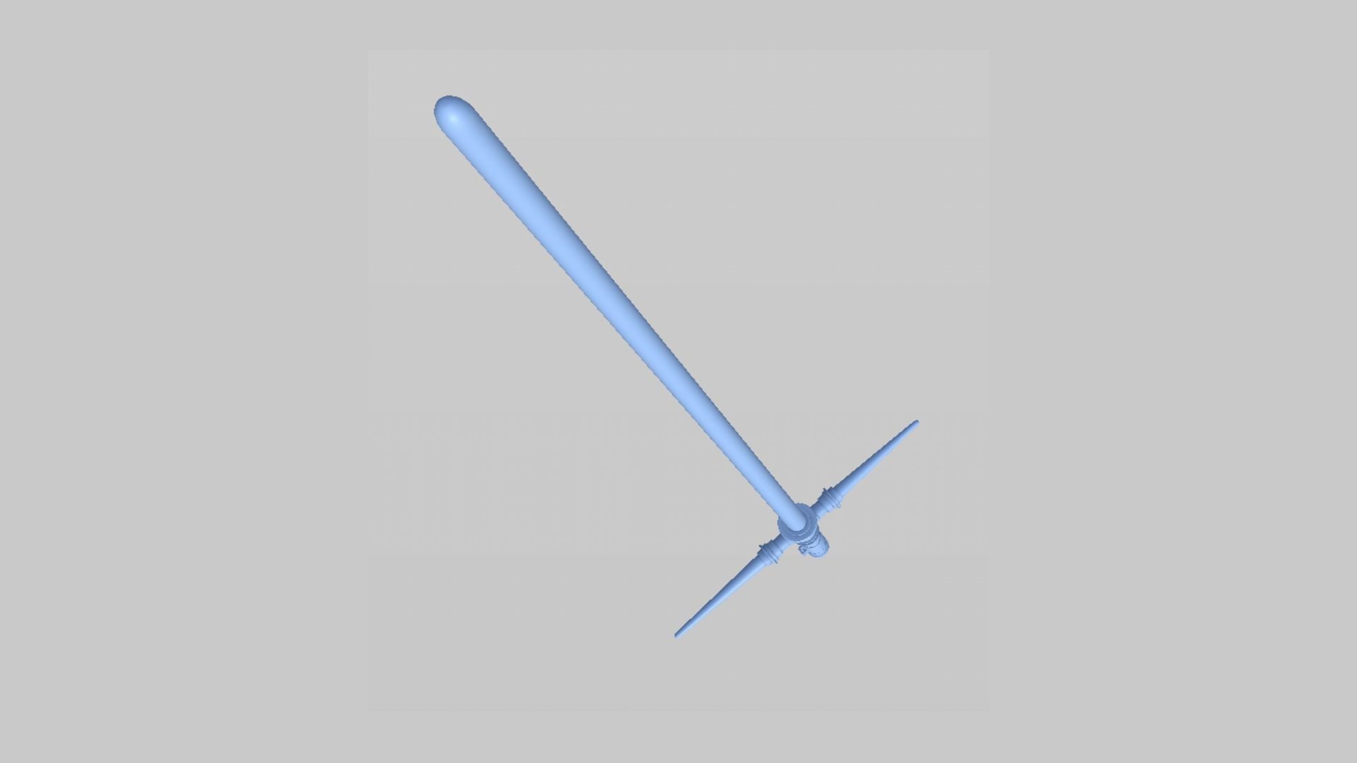 Star Wars Lightsaber Crossguard 03 Pink - SciFi Weapon Low-poly 3D model_6