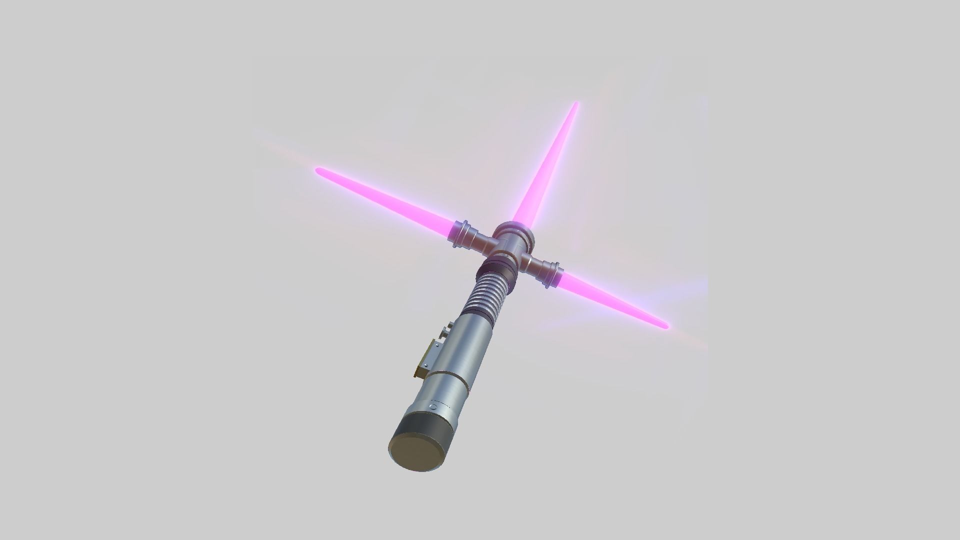 Star Wars Lightsaber Crossguard 03 Pink - SciFi Weapon Low-poly 3D model_2