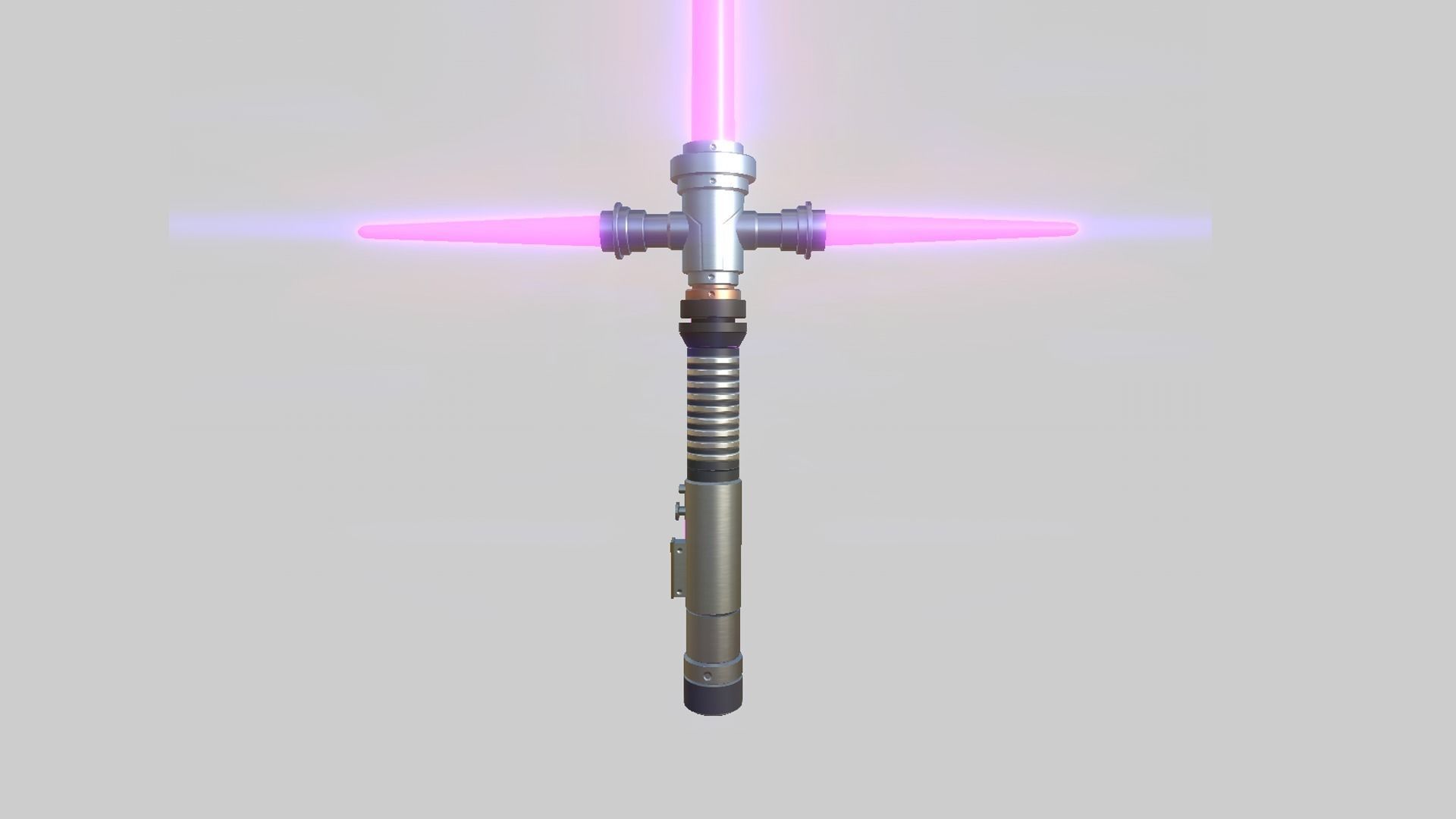 Star Wars Lightsaber Crossguard 03 Pink - SciFi Weapon Low-poly 3D model_1