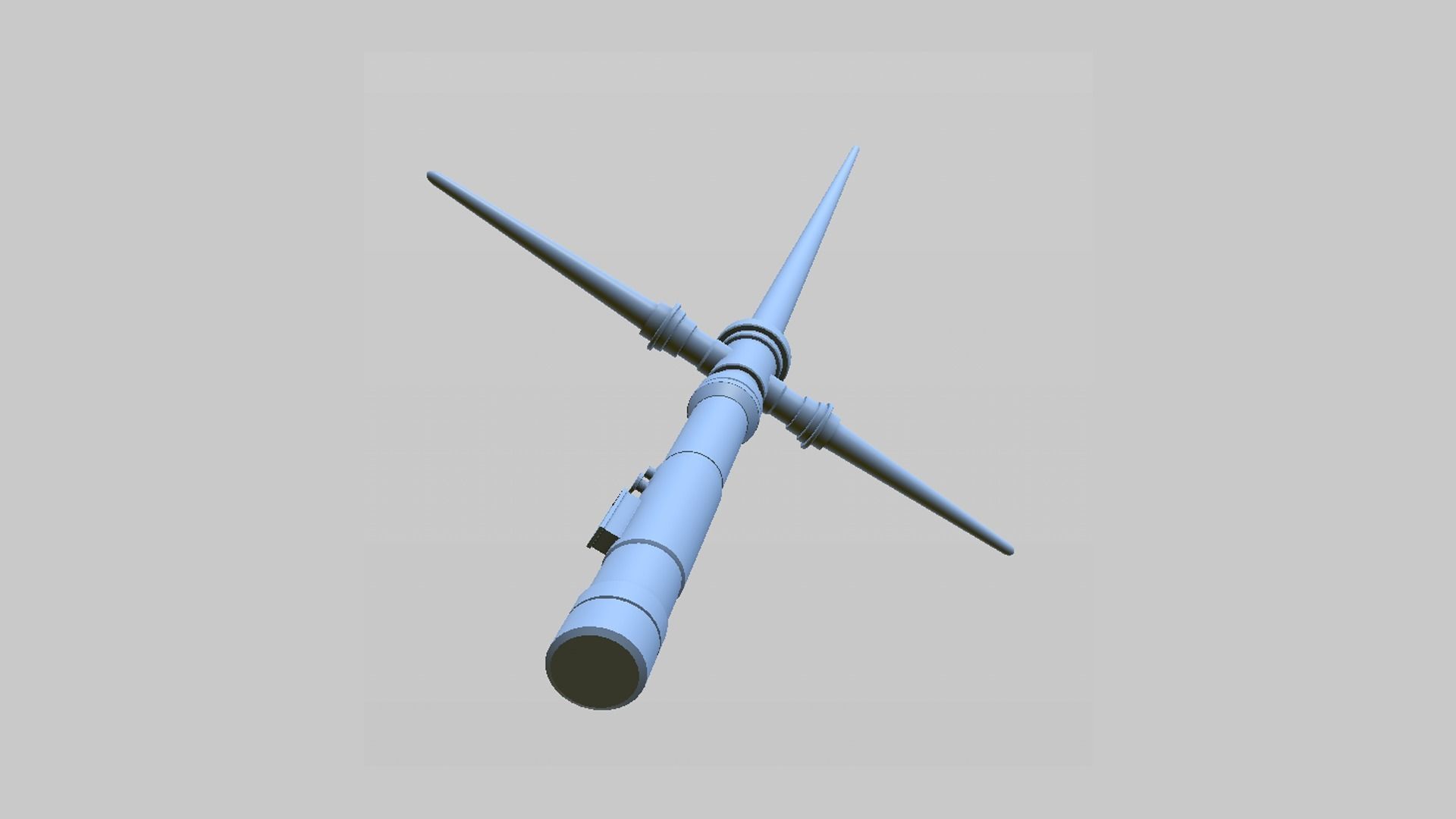 Star Wars Lightsaber Crossguard 03 Pink - SciFi Weapon Low-poly 3D model_7