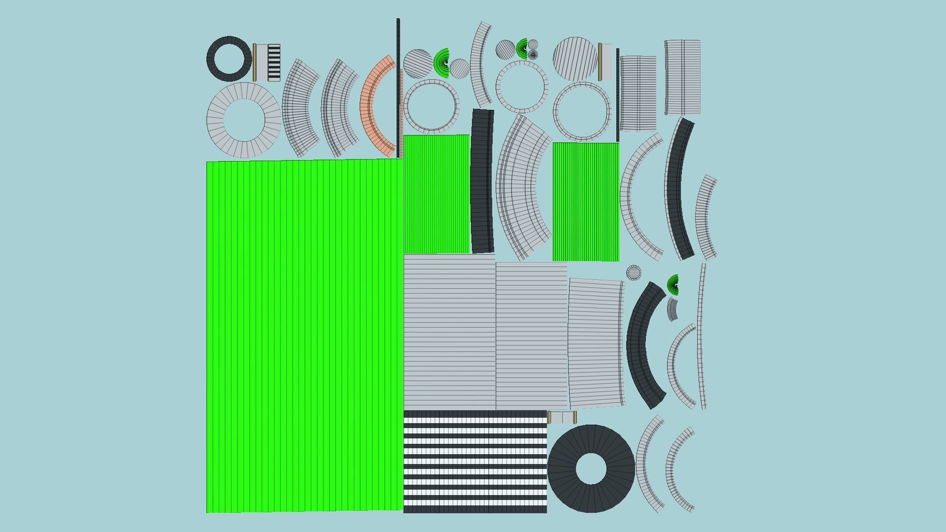 Star Wars Lightsaber Crossguard 04 Green - SciFi Weapon Low-poly 3D model_5