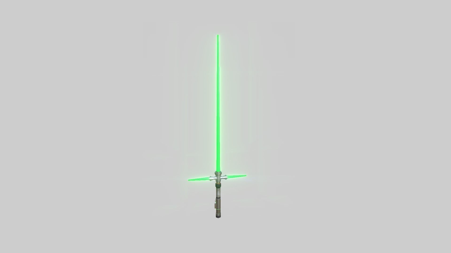 Star Wars Lightsaber Crossguard 04 Green - SciFi Weapon Low-poly 3D model_1