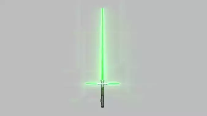 Star Wars Lightsaber Crossguard 04 Green - SciFi Weapon Low-poly 3D model Star Wars Lightsaber Crossguard 04 Green - SciFi Weapon Low-poly 3D model