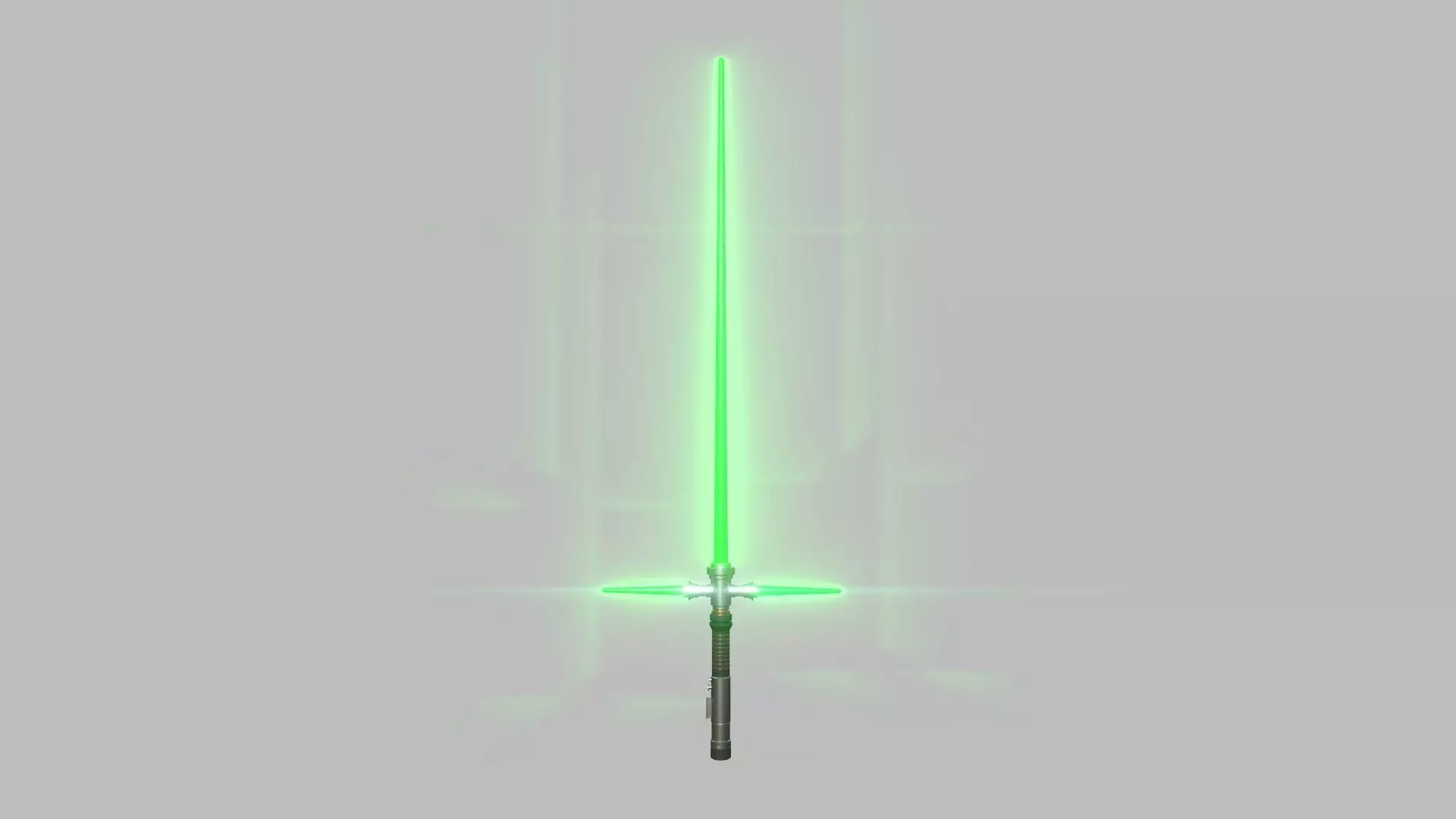 Star Wars Lightsaber Crossguard 04 Green - SciFi Weapon Low-poly 3D model_0