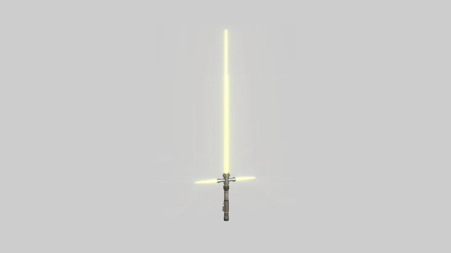 Star Wars Lightsaber Crossguard 05 Yellow - SciFi Weapon Low-poly 3D model_1