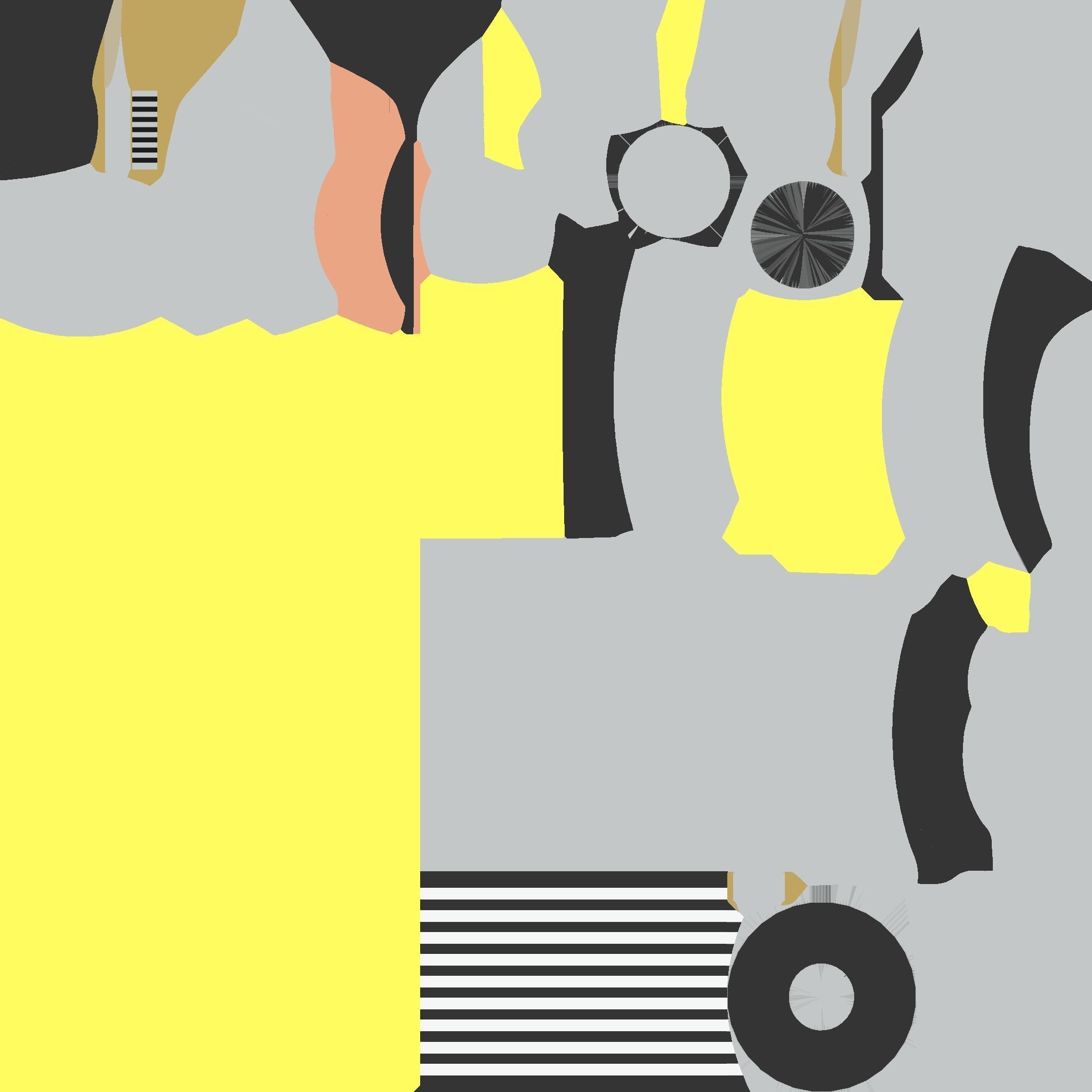 Star Wars Lightsaber Crossguard 05 Yellow - SciFi Weapon Low-poly 3D model_16