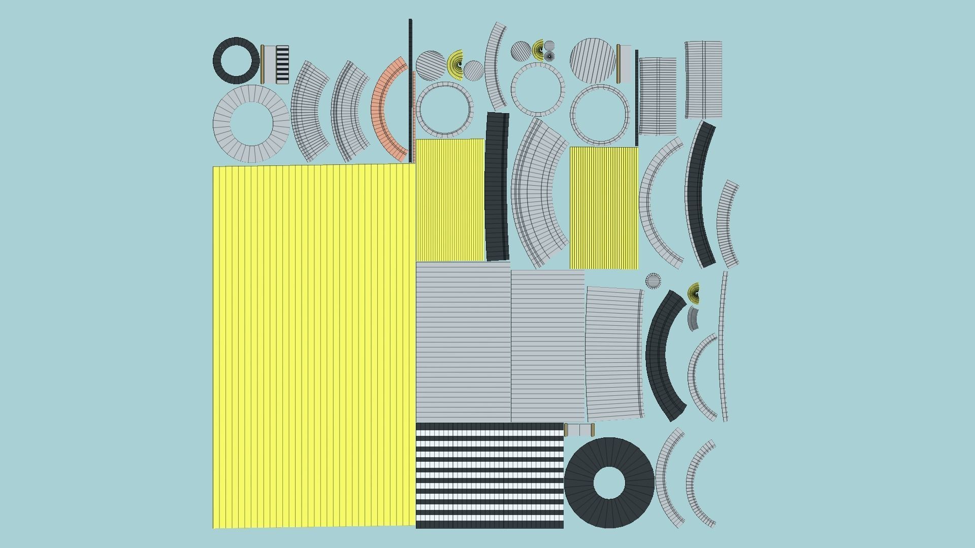 Star Wars Lightsaber Crossguard 05 Yellow - SciFi Weapon Low-poly 3D model_5