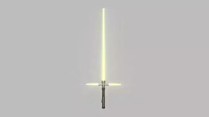 Star Wars Lightsaber Crossguard 05 Yellow - SciFi Weapon Low-poly 3D model Star Wars Lightsaber Crossguard 05 Yellow - SciFi Weapon Low-poly 3D model