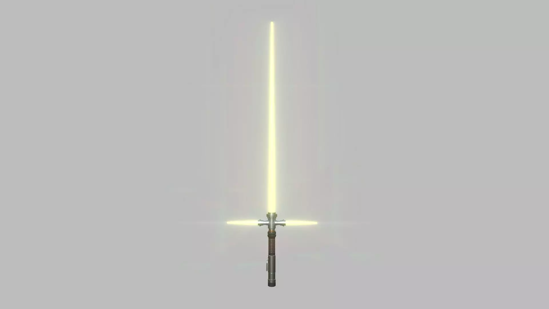 Star Wars Lightsaber Crossguard 05 Yellow - SciFi Weapon Low-poly 3D model_0