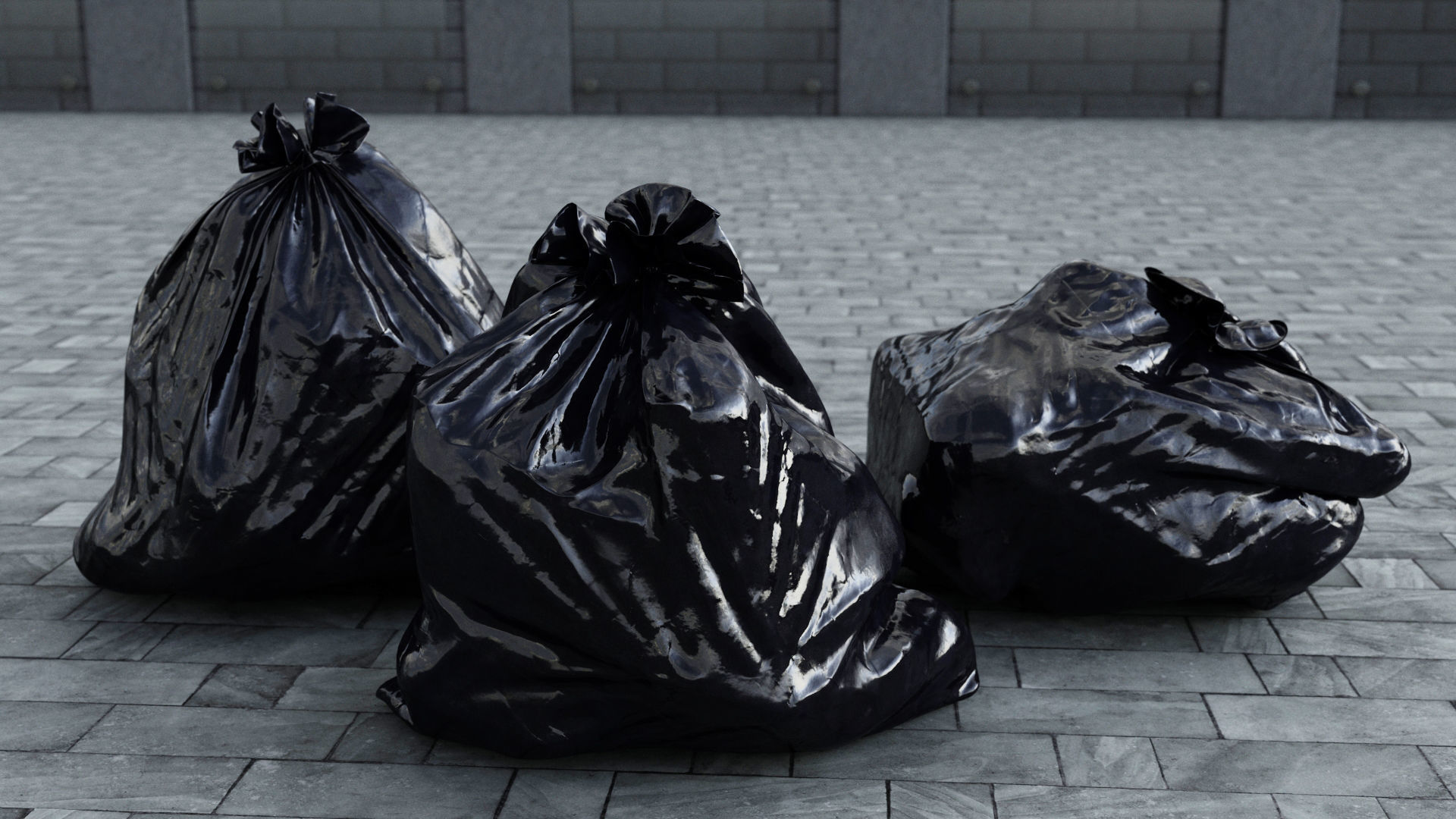 Garbage Trash Set Low-poly 3D model_20