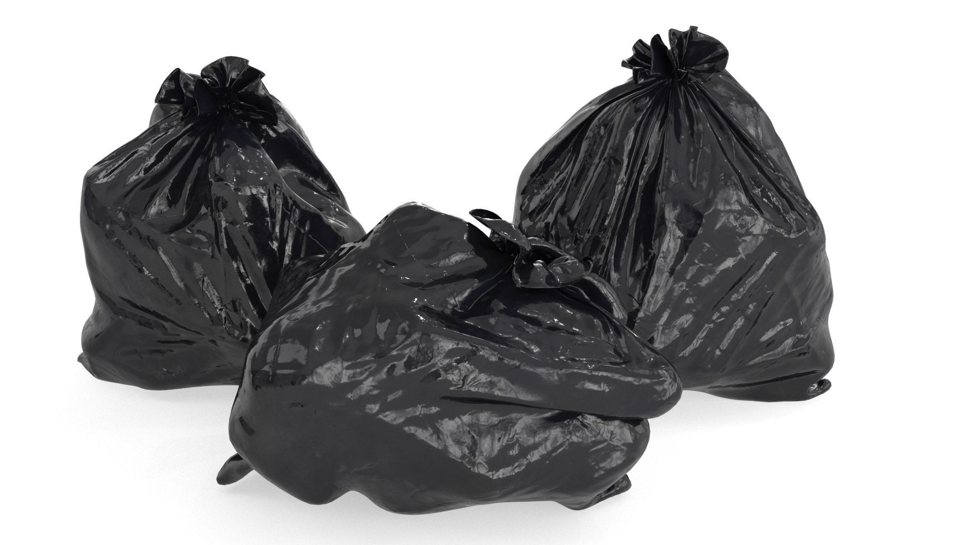 Garbage Trash Set Low-poly 3D model_16