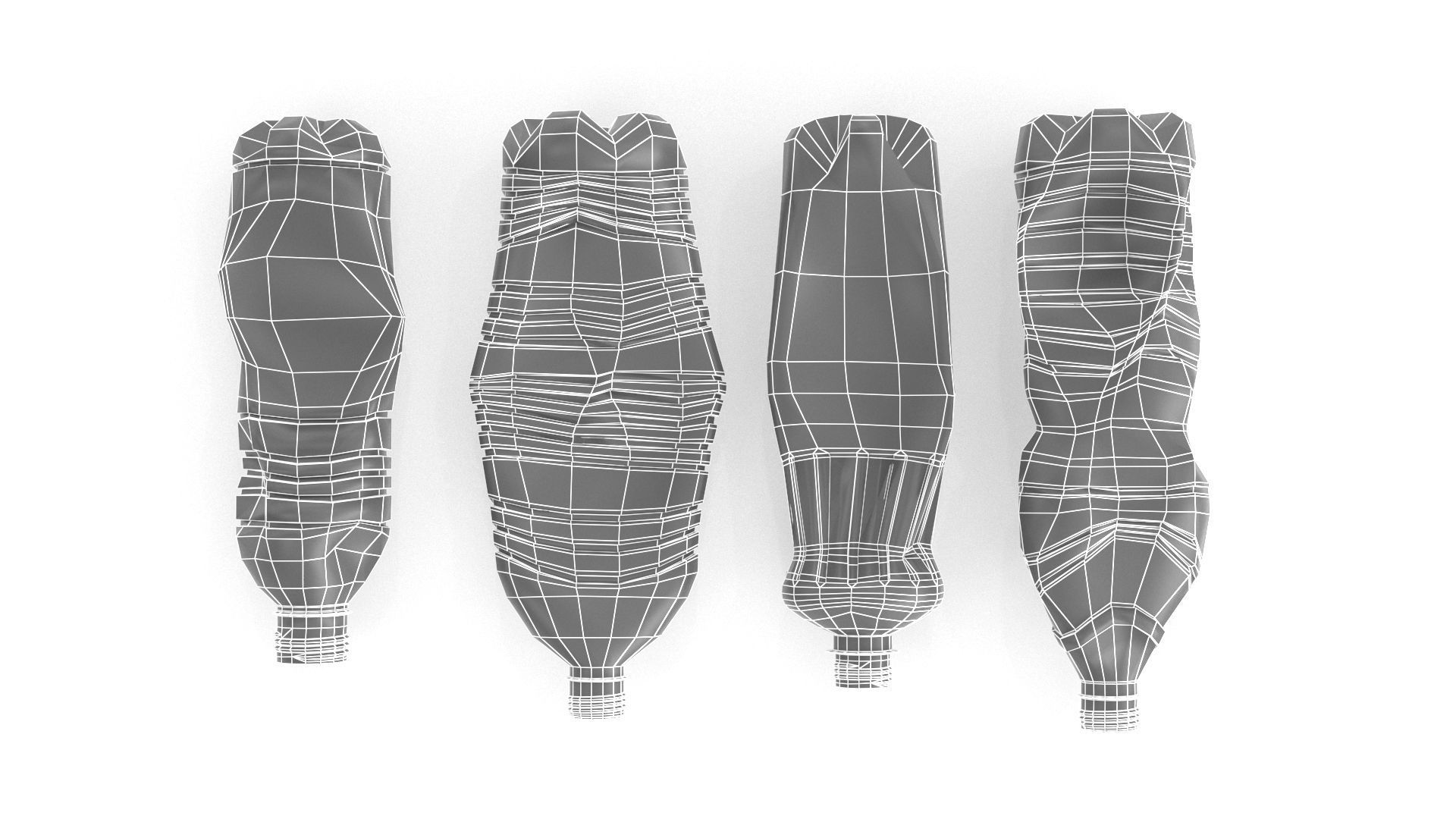 Garbage Trash Set Low-poly 3D model_45