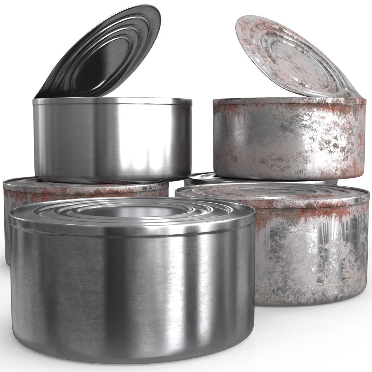 Garbage Trash Set Low-poly 3D model_24