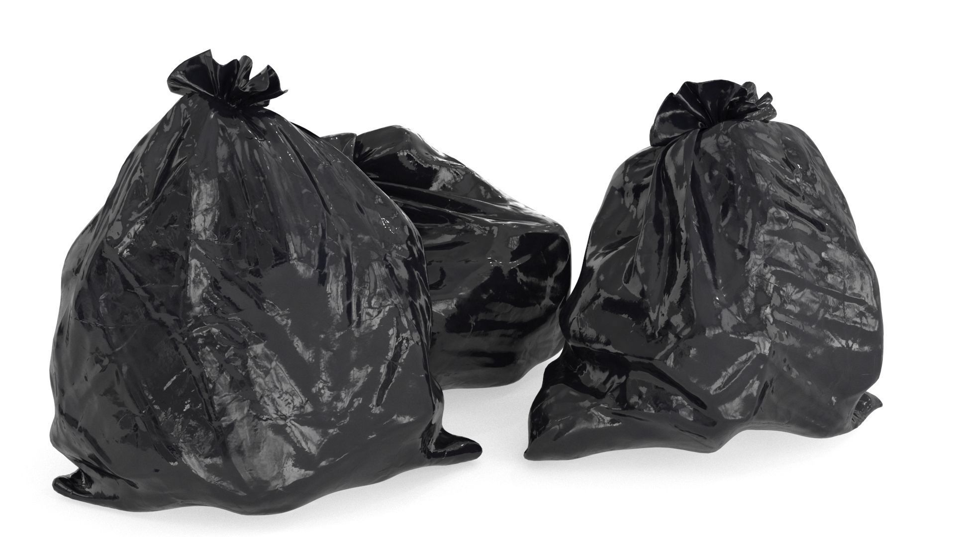 Garbage Trash Set Low-poly 3D model_19