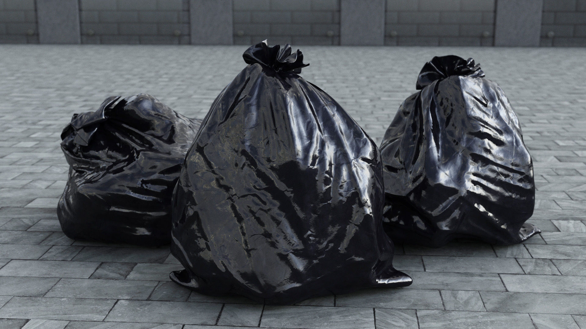 Garbage Trash Set Low-poly 3D model_15