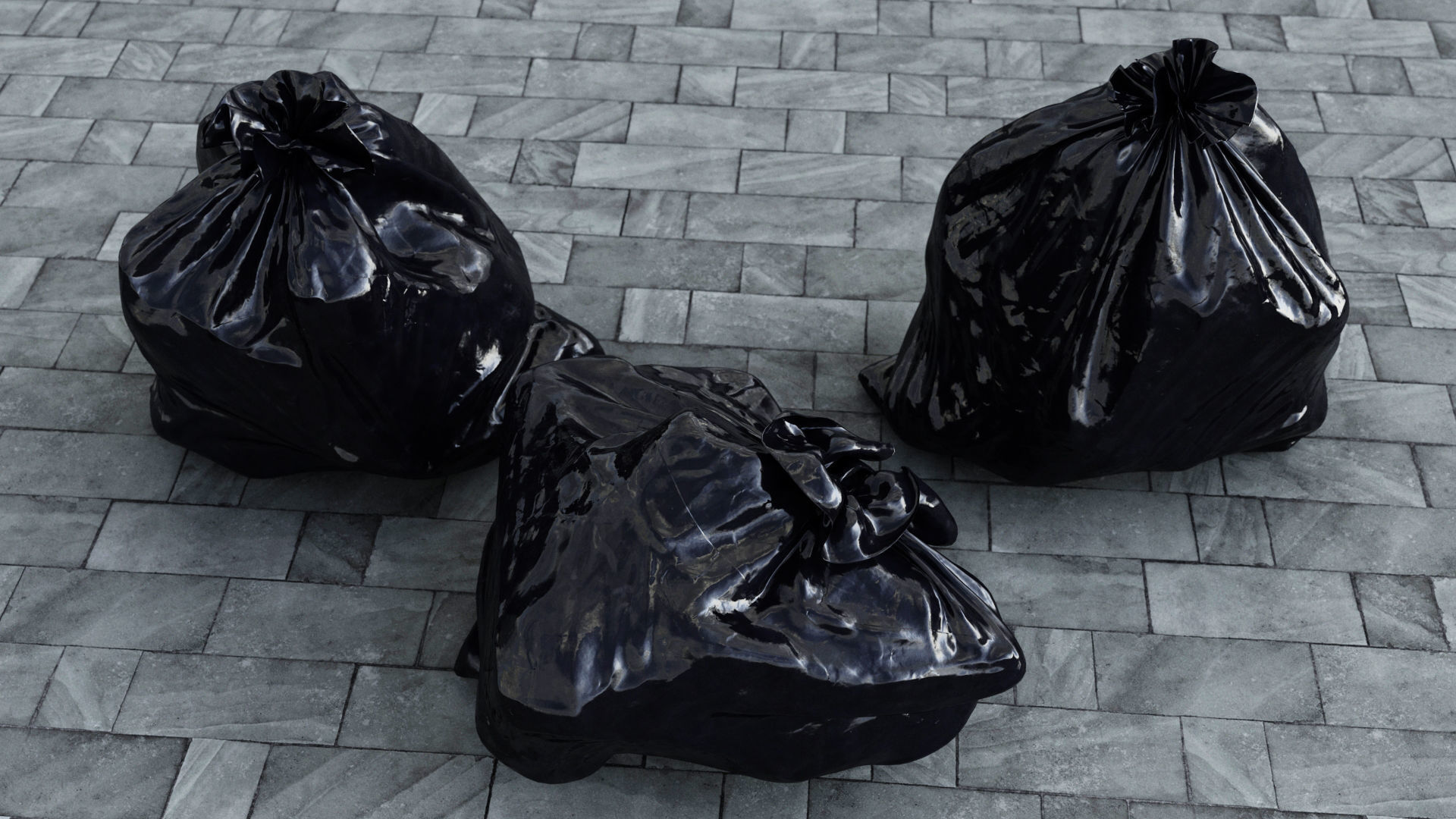 Garbage Trash Set Low-poly 3D model_22