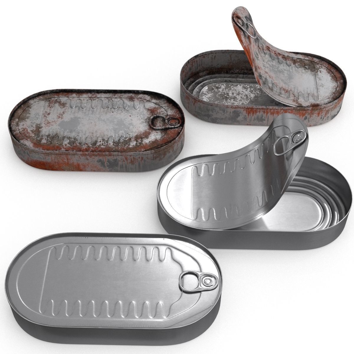 Garbage Trash Set Low-poly 3D model_30