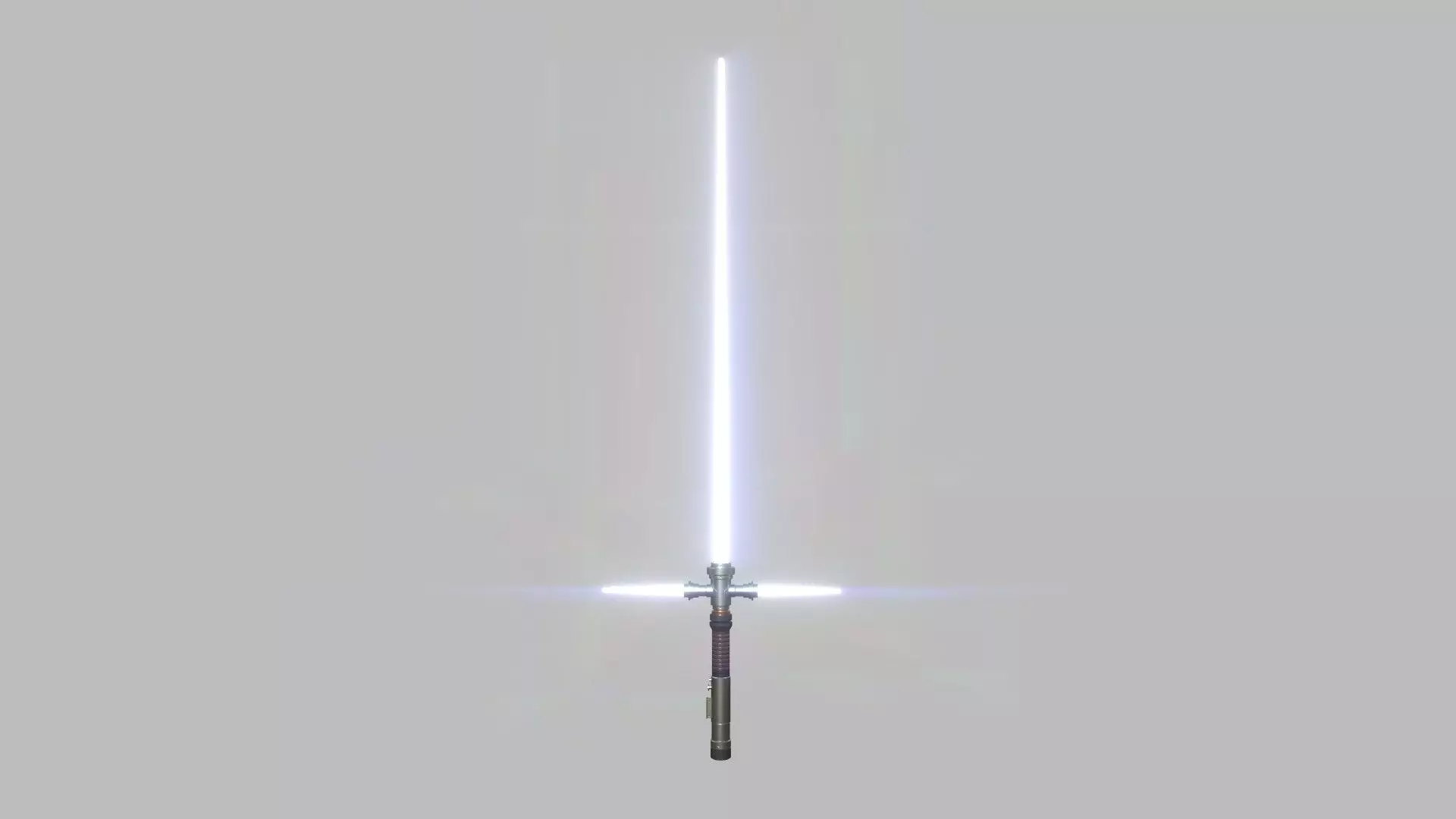 Star Wars Lightsaber Crossguard 06 White - SciFi Weapon Low-poly 3D model_0