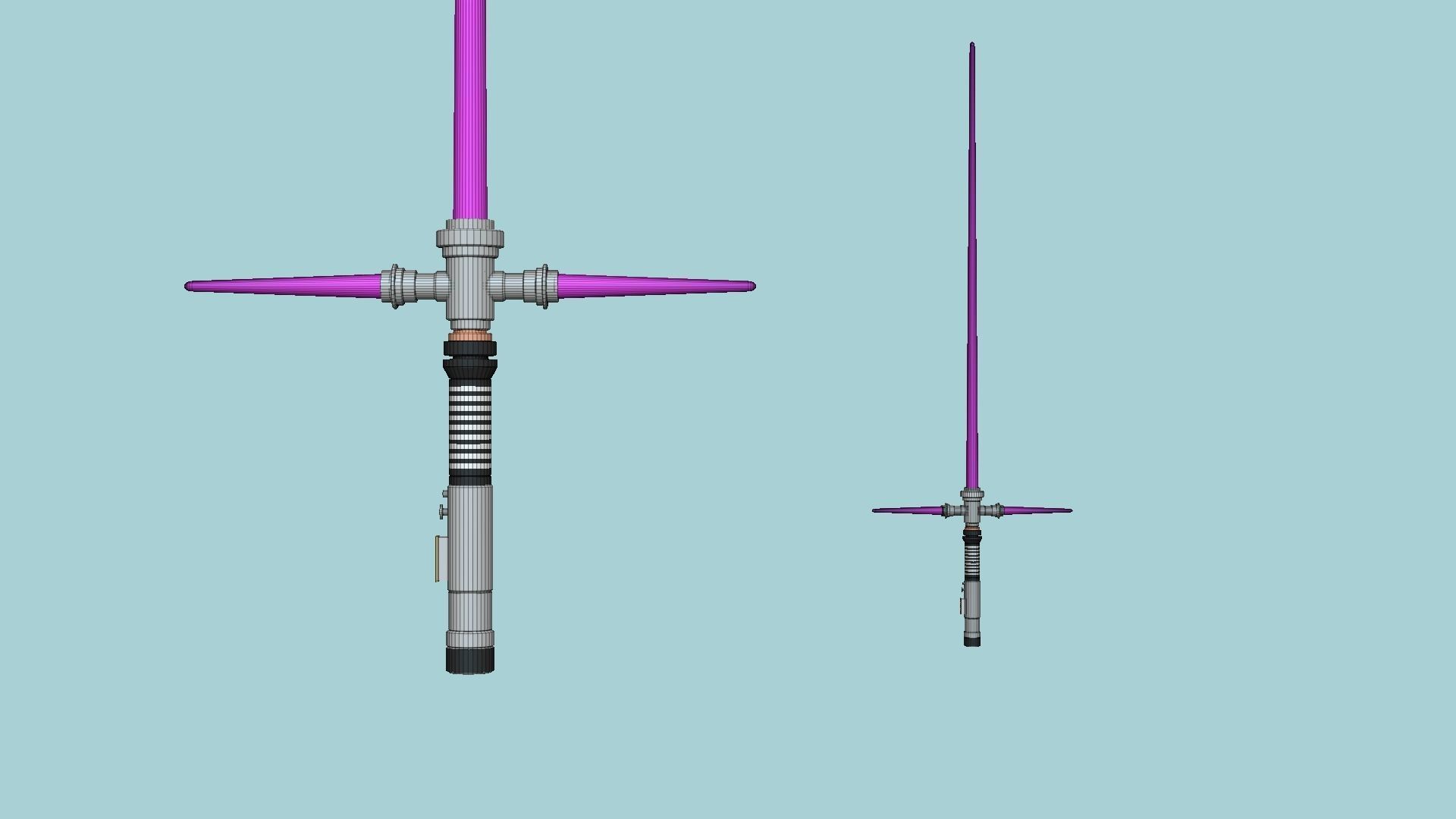 06 Colors Star Wars Lightsaber Crossguard - SciFi Weapon 3D Model Collection_42