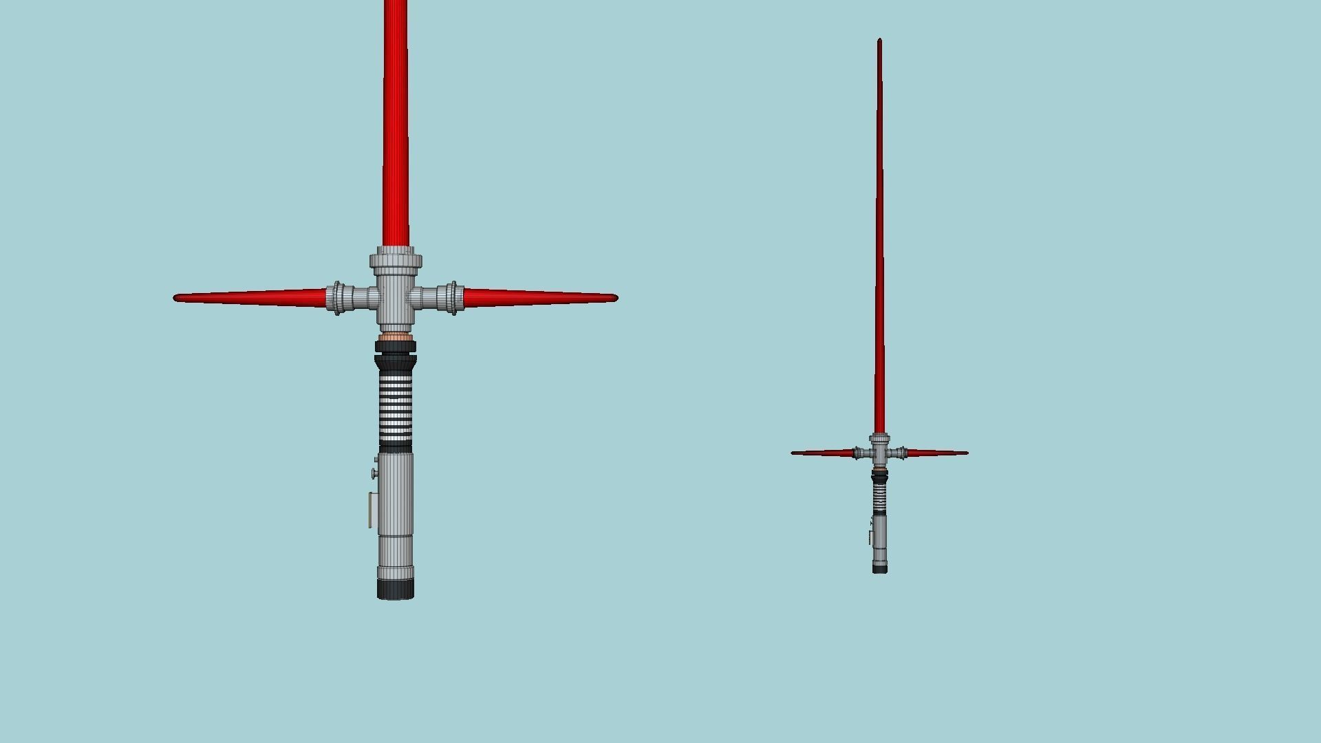 06 Colors Star Wars Lightsaber Crossguard - SciFi Weapon 3D Model Collection_41