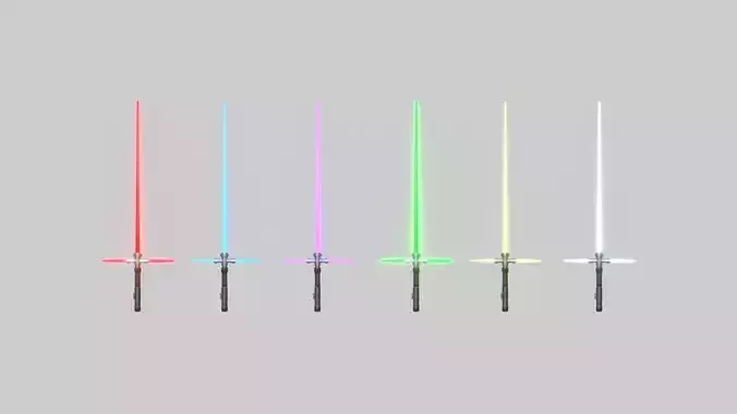06 Colors Star Wars Lightsaber Crossguard - SciFi Weapon 3D Model Collection 06 Colors Star Wars Lightsaber Crossguard - SciFi Weapon 3D Model Collection