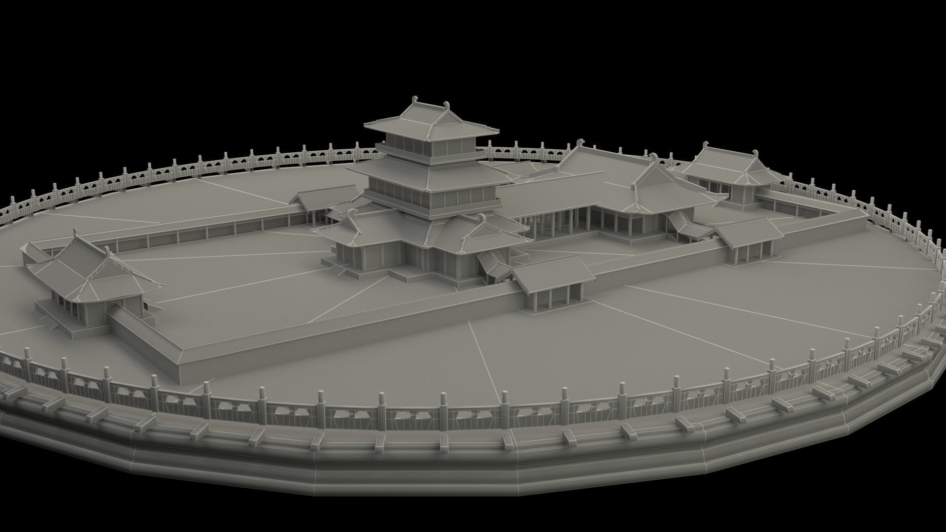Chinese ancient house 3D model_5