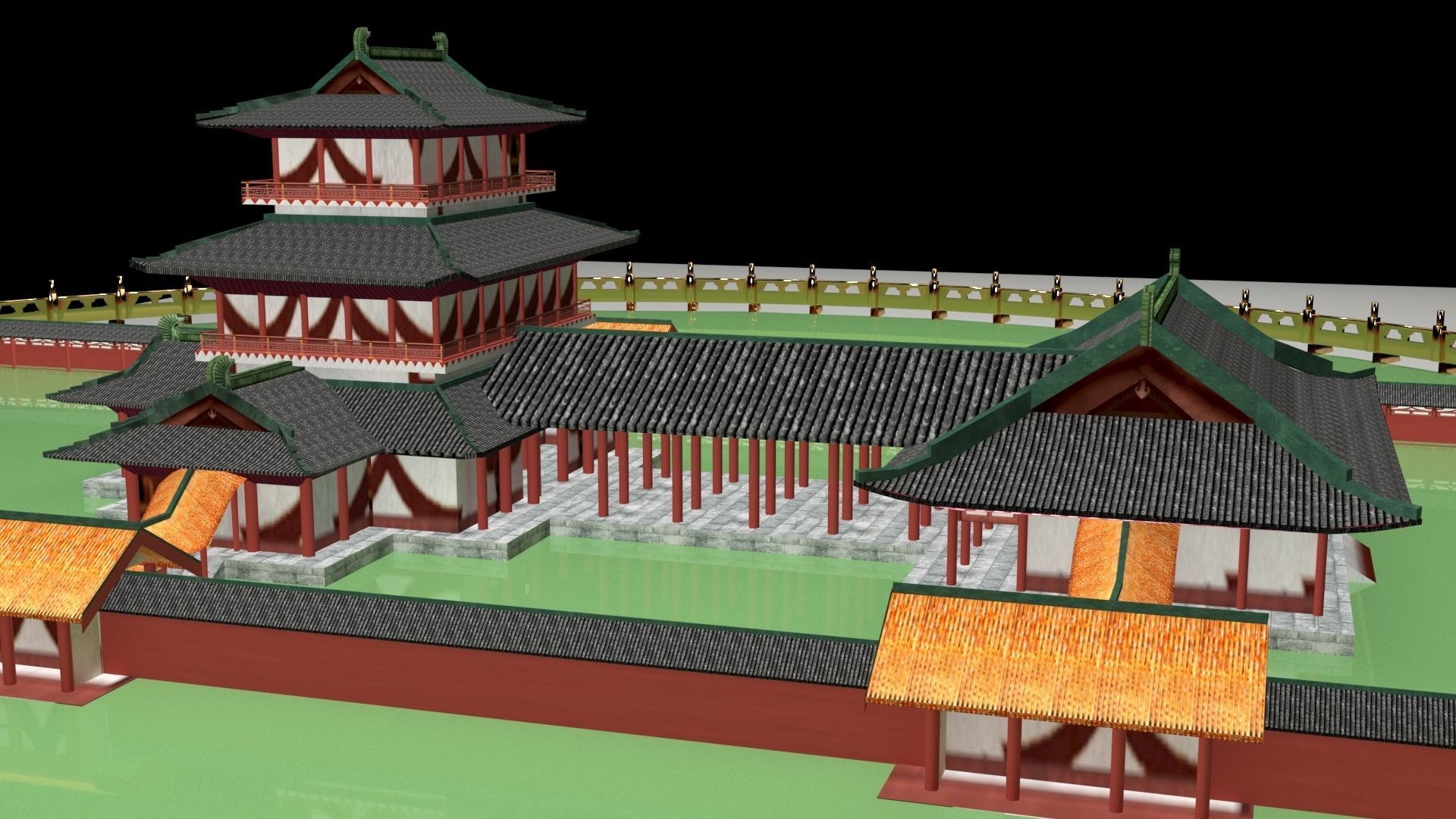 Chinese ancient house 3D model_2