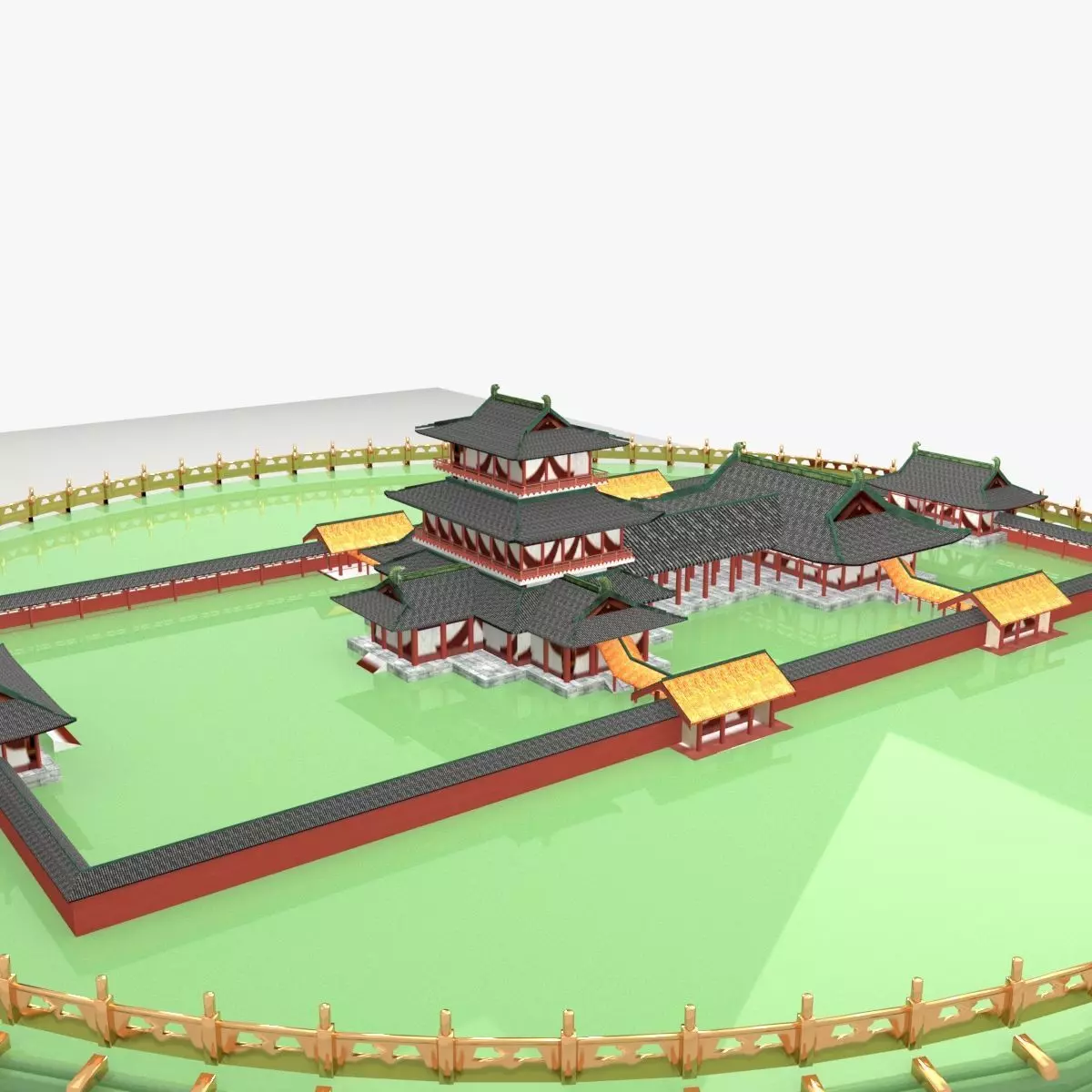 Chinese ancient house 3D model_0