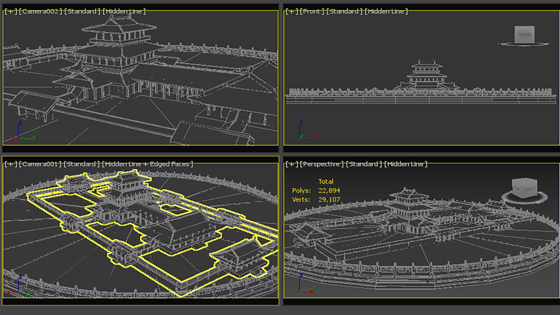 Chinese ancient house 3D model_6