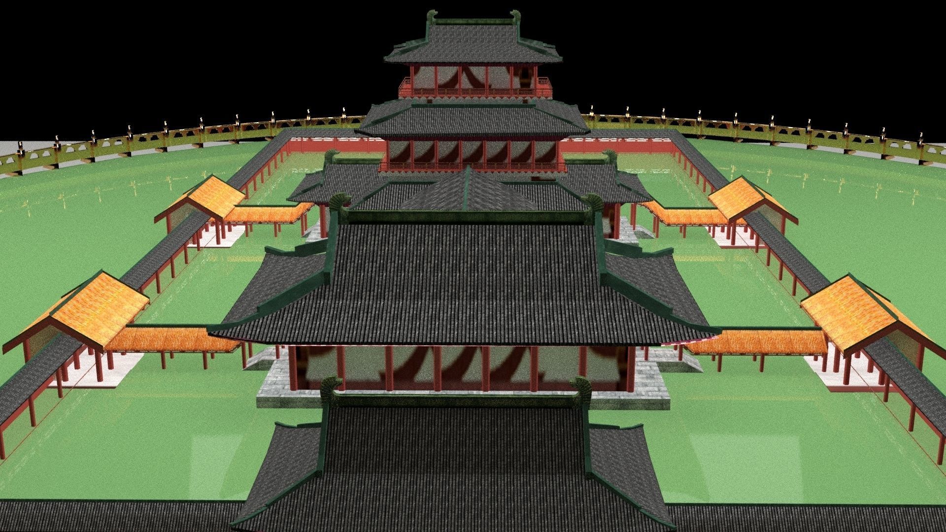 Chinese ancient house 3D model_8