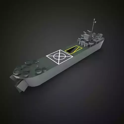 Landing ship tank 3D model