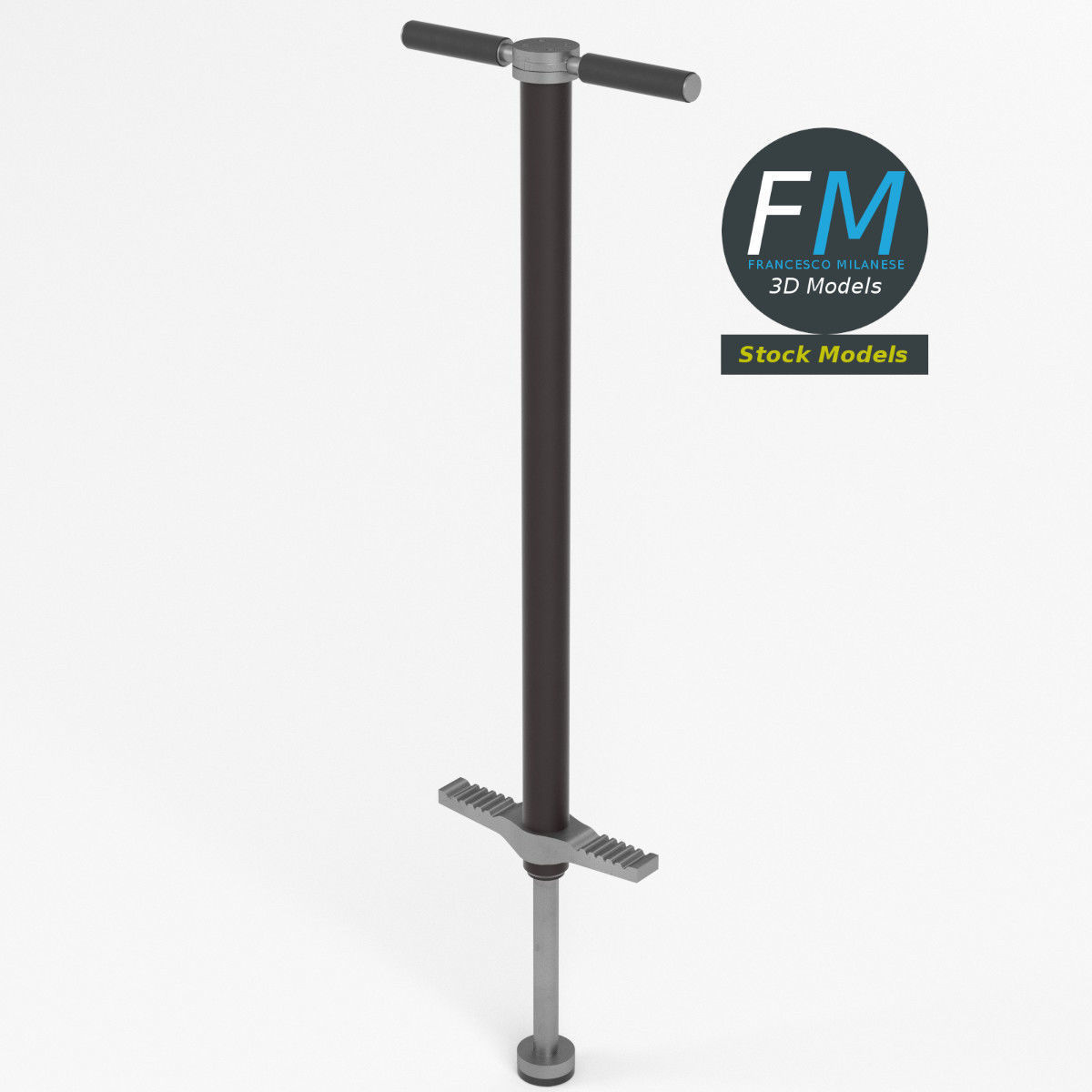 Pogo stick 3D model_2