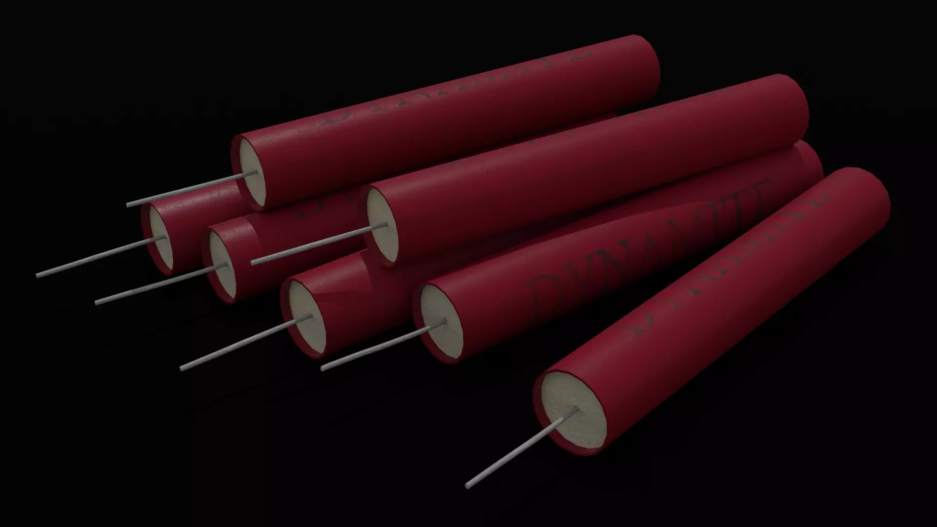 Dynamite Explosion Free Game Asset Free low-poly 3D model