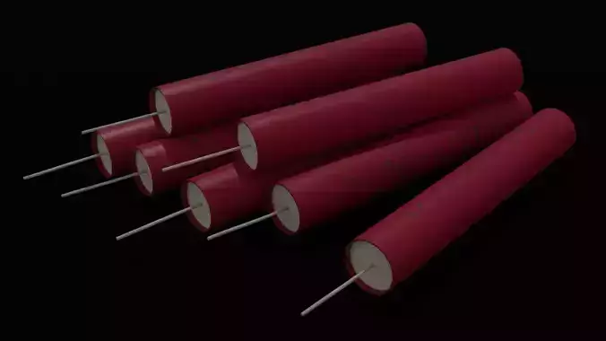 Dynamite Explosion Free Game Asset Free low-poly 3D model