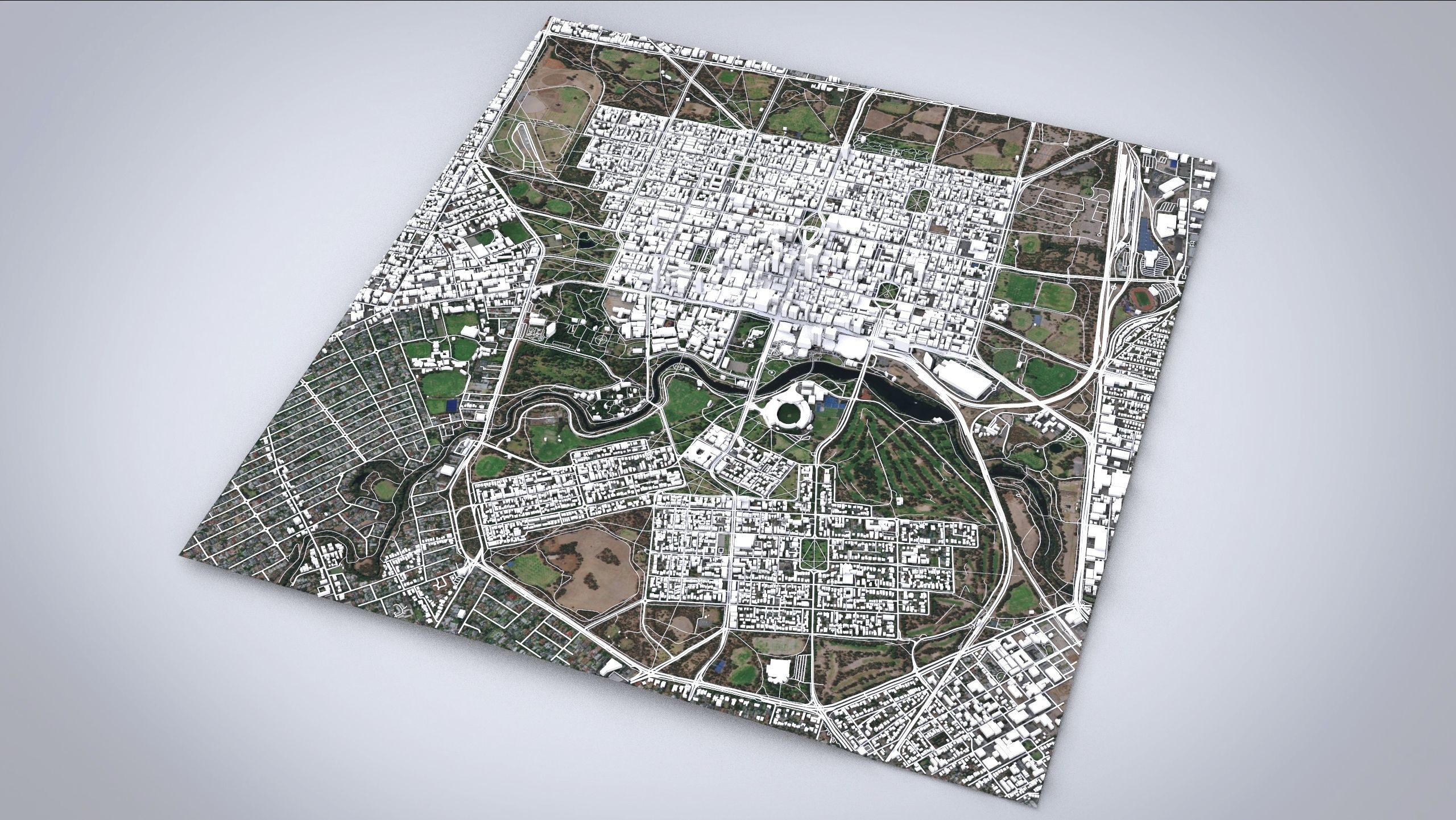 Cityscape Adelaide Australia 3D model_8