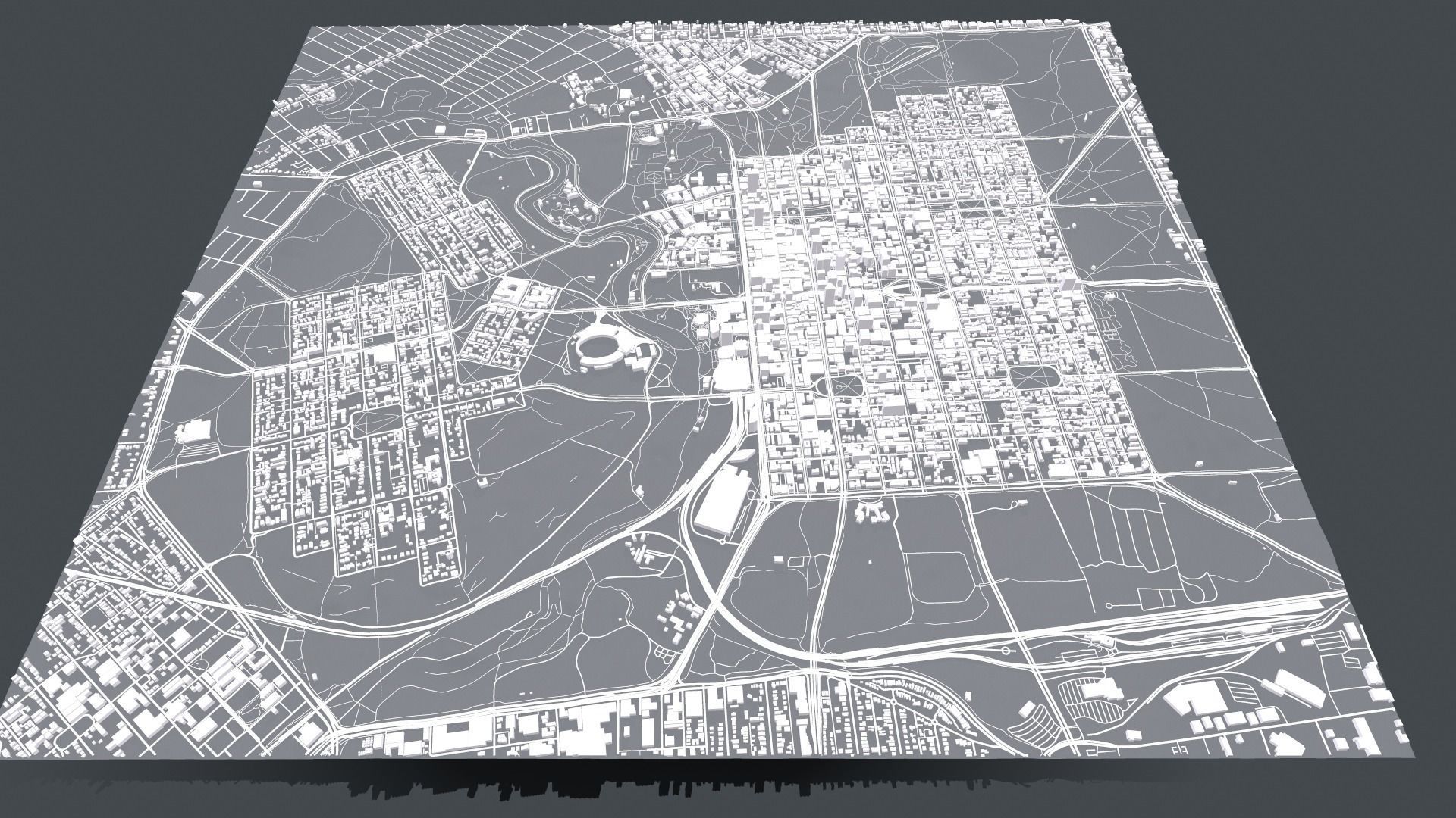 Cityscape Adelaide Australia 3D model_2