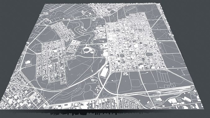 Cityscape Adelaide Australia 3D model 2